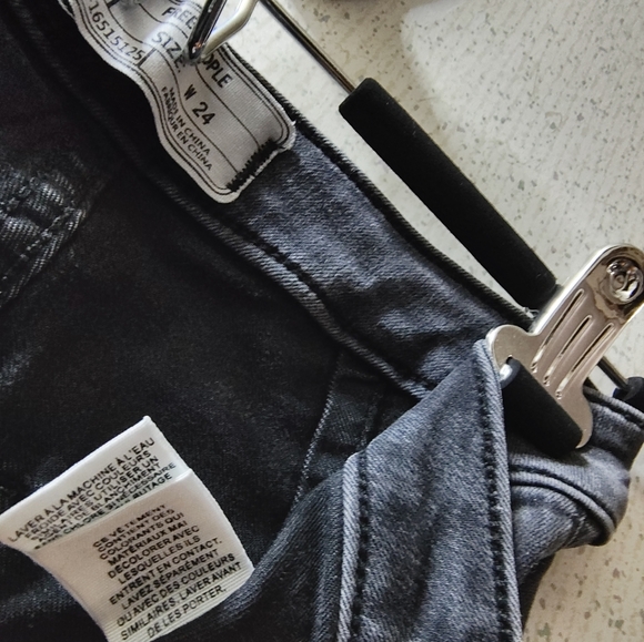 Free People Flare Pants Bell Bottom Jeans Dusty Black Size 24 Clean - Picture 9 of 9